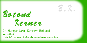 botond kerner business card